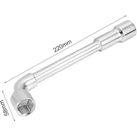 uxcell 19mm Metric L Shaped Angled Hex Socket Wrench Chrome Plated, Cr-V - Picture 2 of 6
